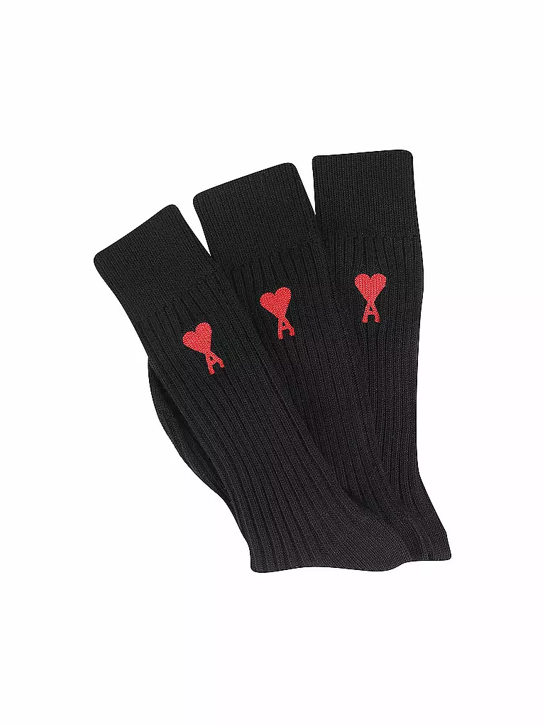 AMI PARIS | Socken 3-er Pkg. black | schwarz