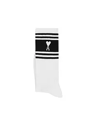 AMI PARIS | Socken ADC STRIPE SOCKS black | weiss