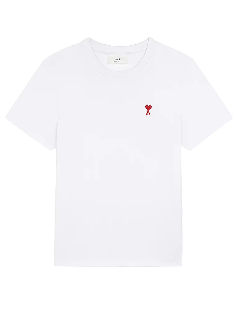 AMI PARIS | T-Shirt AMI DE COEUR | weiss