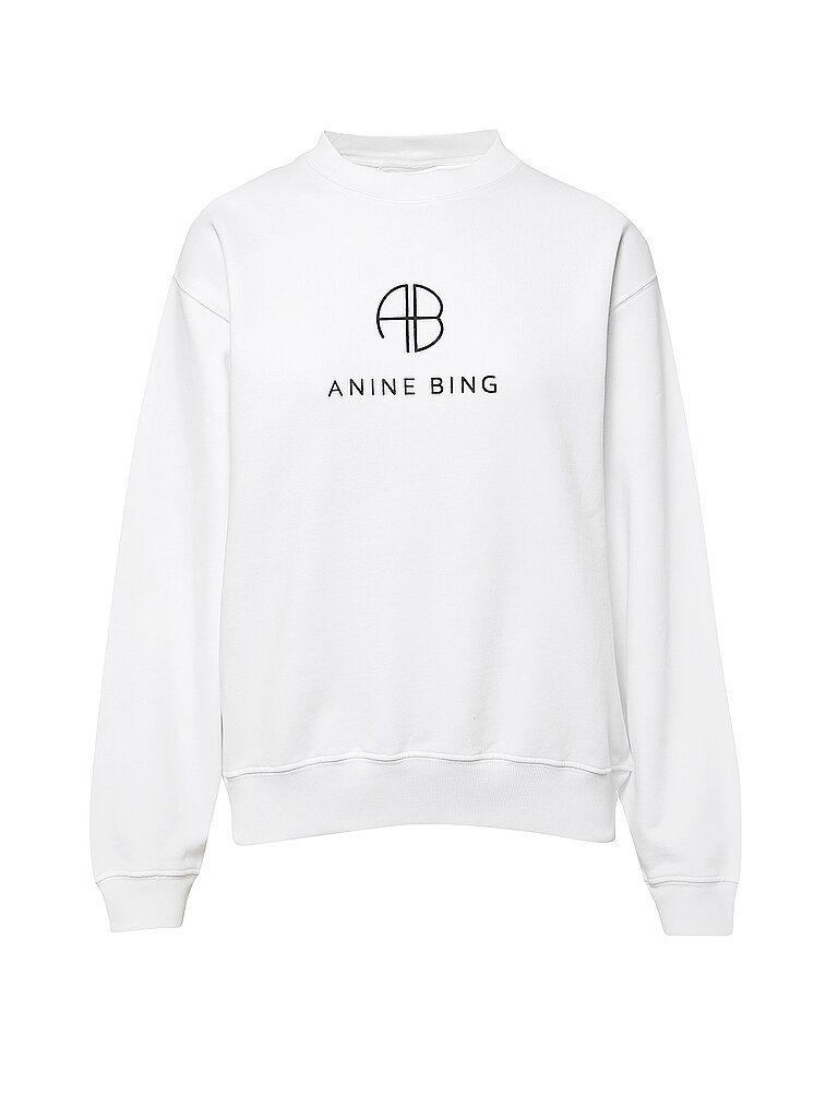 ANINE BING Sweater Ramona Monogram weiß | XS