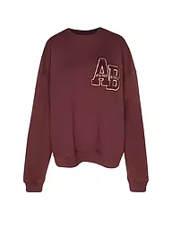 ANINE BING | Sweater Oversized Fit MILES LETTERMAN | dunkelrot