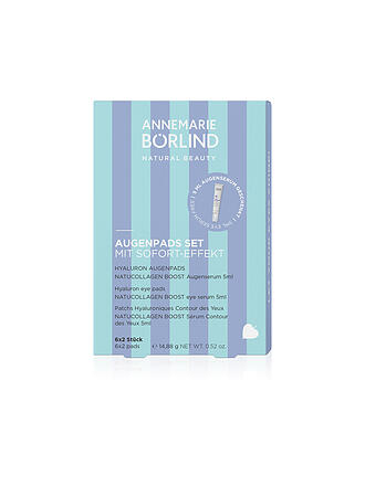 ANNEMARIE BÖRLIND | Eye Pads Set Limited Edition Hyaluron Augenpads 6x2 Stk. + Geschenk NATUCOLLAGEN BOOST Augenserum 5ml