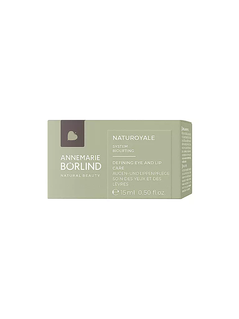 ANNEMARIE BÖRLIND | Augencreme - NATUROYALE Defining Eye and Lip Care 15ml | keine Farbe