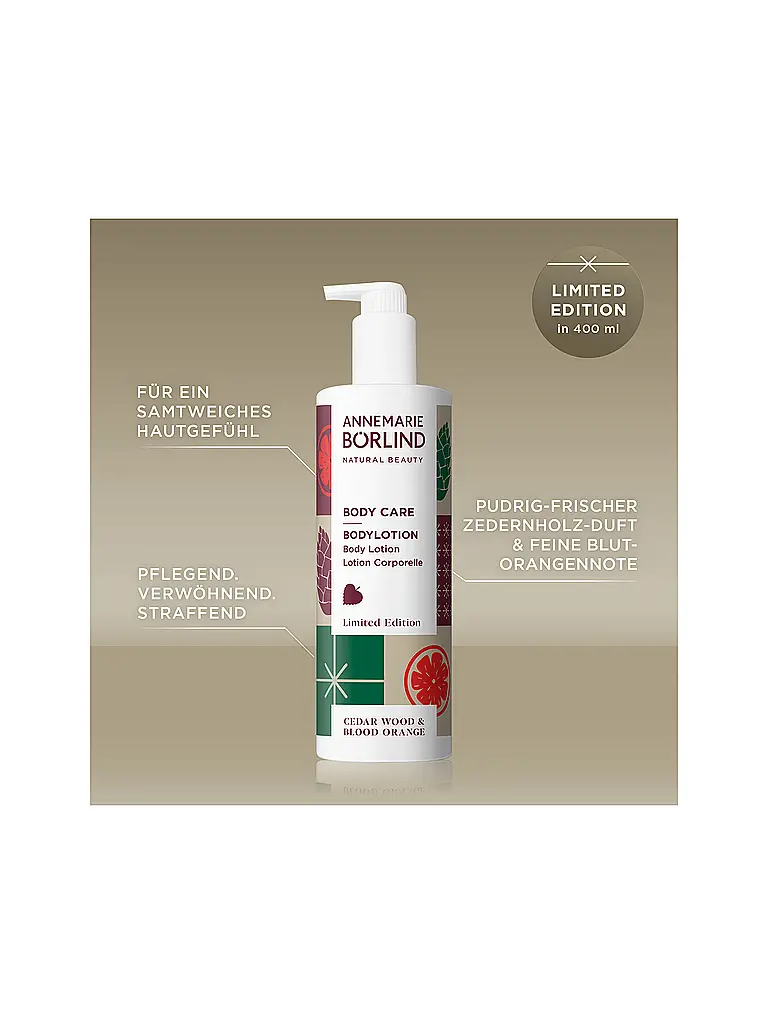 ANNEMARIE BÖRLIND | Cedar Wood & Blood Orange Bodylotion 400ml | Keine Farbe
