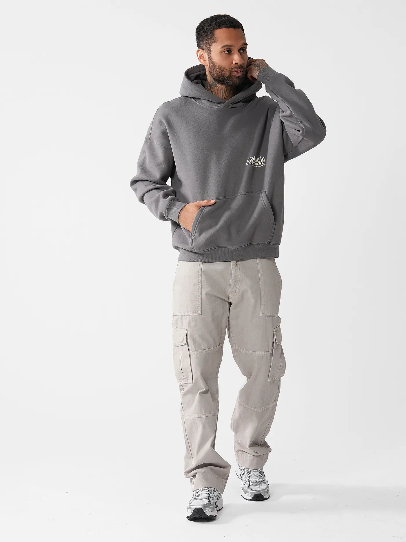 ANOTHER COTTON LAB | Kapuzensweater - Hoodie  | grau