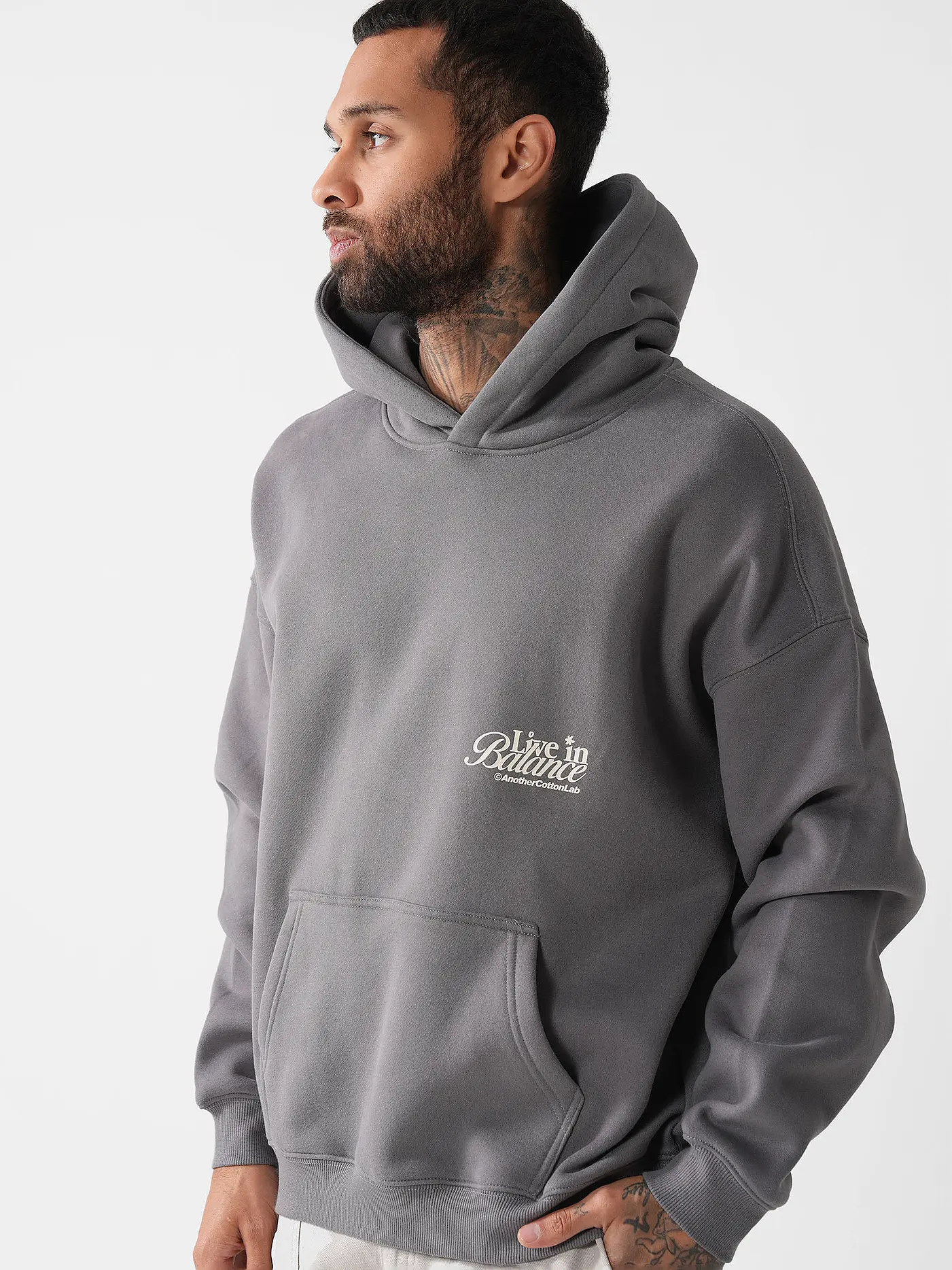 ANOTHER COTTON LAB | Kapuzensweater - Hoodie  | grau