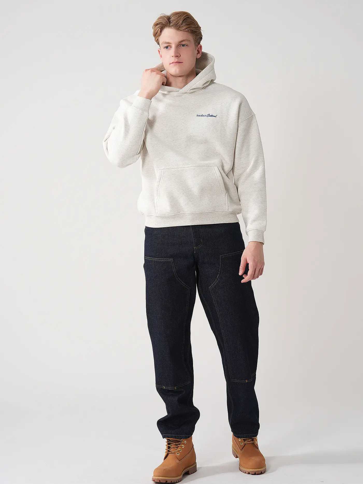 ANOTHER COTTON LAB | Kapuzensweater - Hoodie | hellgrau