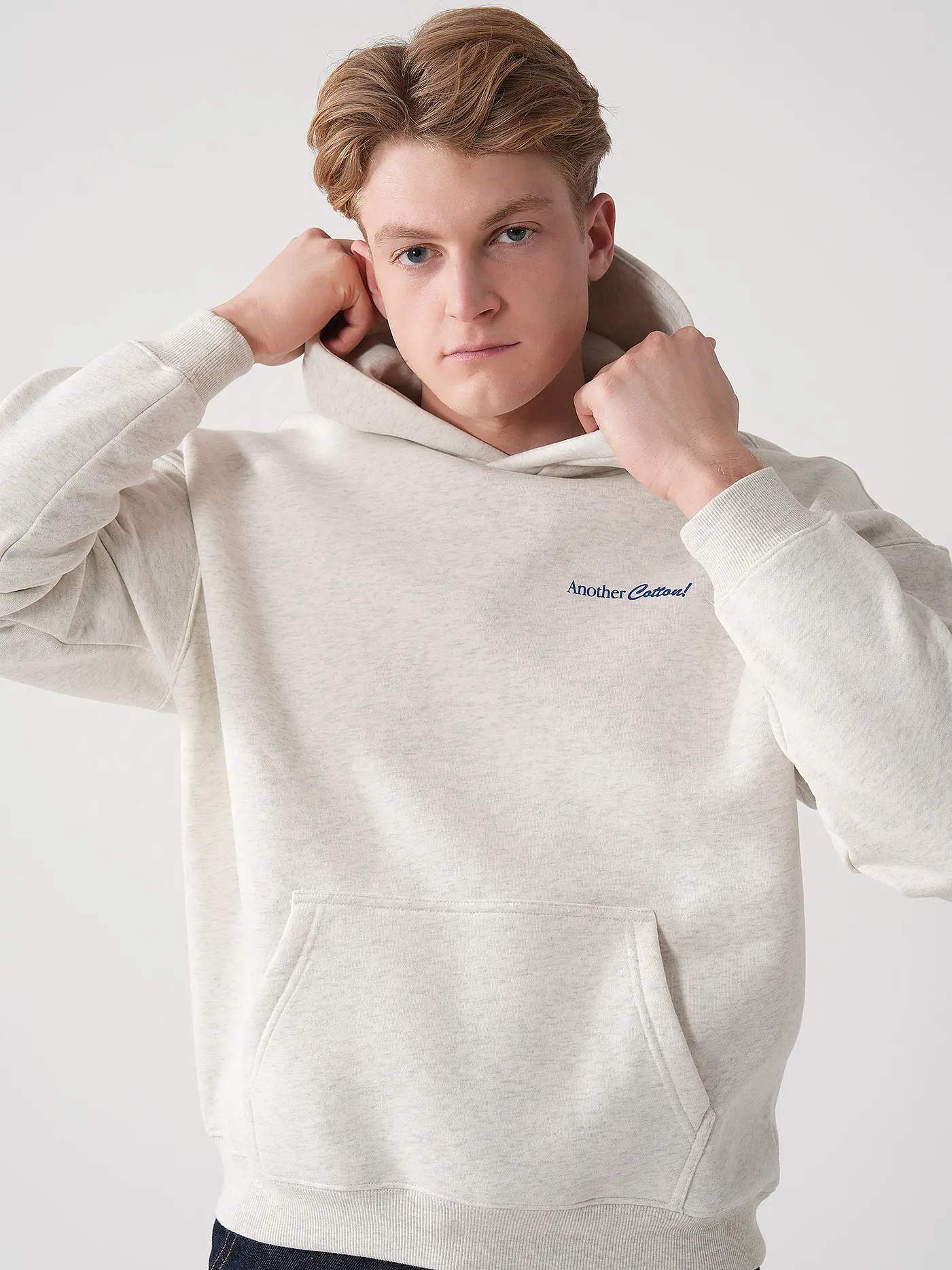 ANOTHER COTTON LAB | Kapuzensweater - Hoodie | hellgrau