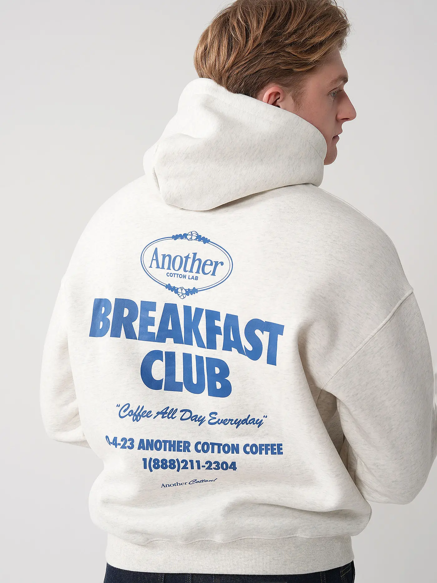 ANOTHER COTTON LAB | Kapuzensweater - Hoodie | hellgrau