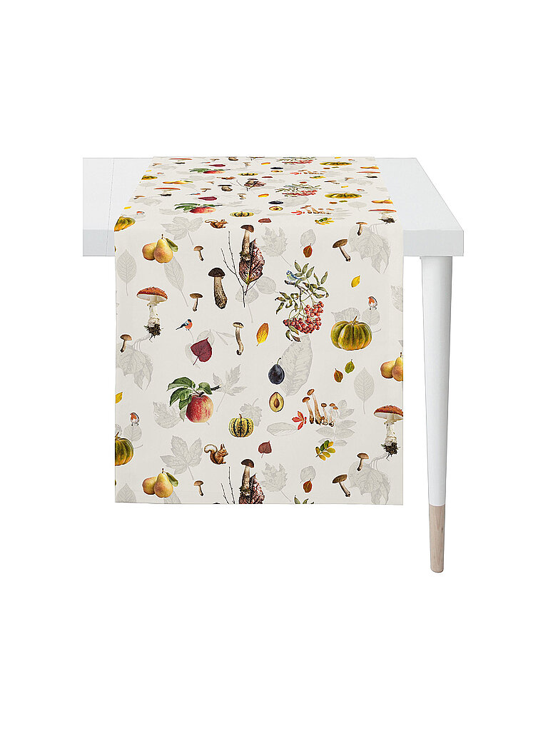 APELT Tischläufer 140x48cm SEASON Weiss weiss – APELT