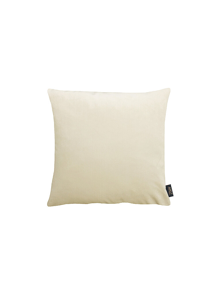 APELT Samt Kissenhülle 46x46cm SOFTSTYLE Weiss weiss – APELT