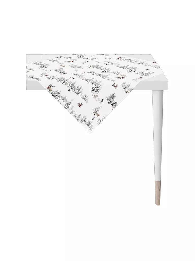 APELT | Mitteldecke WINTERWELT 88x88cm Weiss | weiss