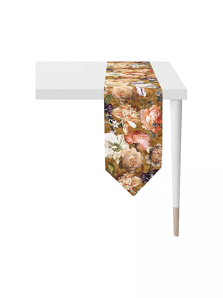 APELT | Tischläufer 25x175cm Herbstzeit Braun Blumen | braun