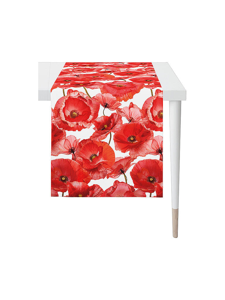 APELT | Tischläufer Summertime 48x140cm Mohn Rot | rot