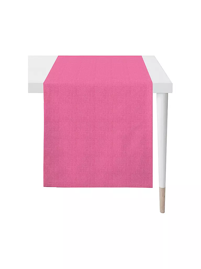 APELT | Tischläufer Uni ARIZONA 44x140cm Pink | pink