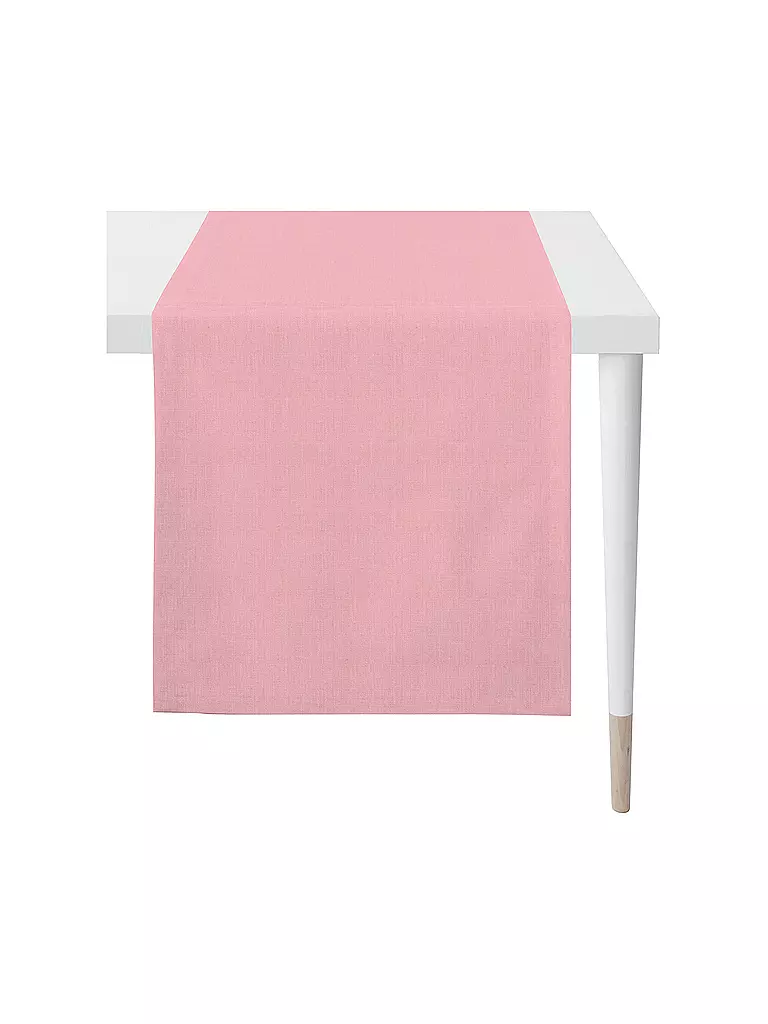 APELT | Tischläufer Uni ARIZONA 44x140cm Rosa | rosa
