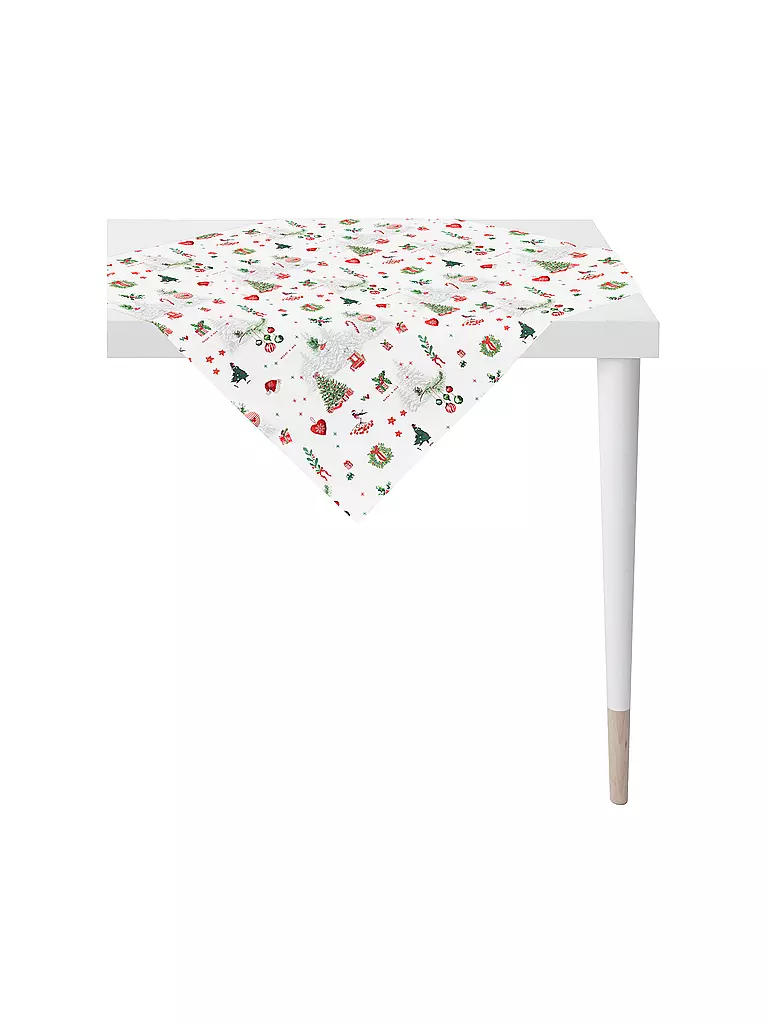 APELT | Weihnachts Mitteldecke 88x88cm SEASON Weiss  | weiss