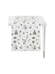 APELT | Weihnachts Tischläufer 140x48cm SEASON Weiss | weiss