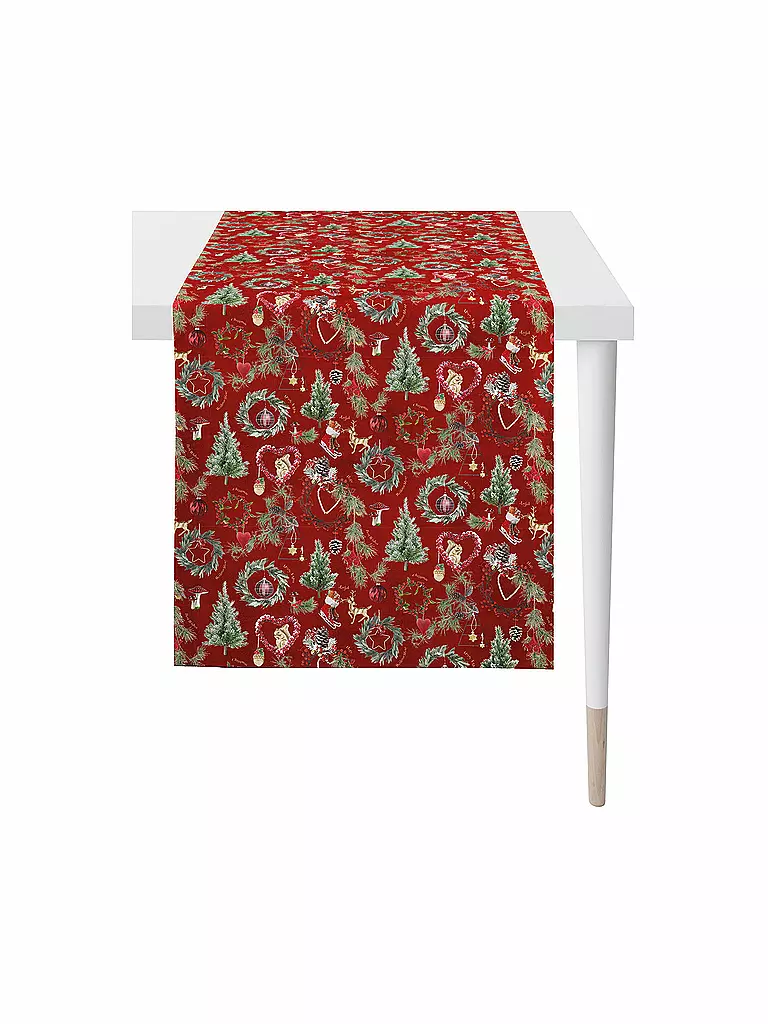 APELT | Weihnachts Tischläufer 48x140cm | rot