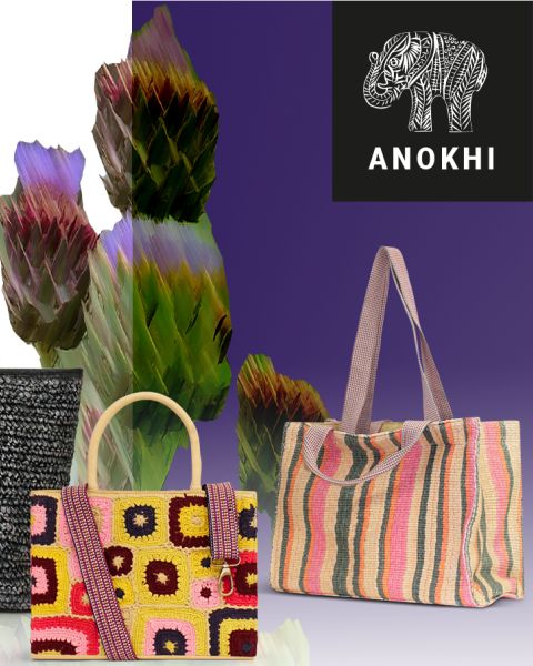 ANOKHI | Tote Bag big | yellow - inside living Shop