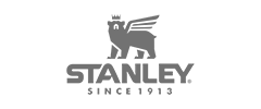 Logo von Stanley mit der Silhouette eines stehenden Bären mit Krone und erhobener Pfote. Der Name „Stanley“ steht in fetten Großbuchstaben unter dem Bären. Unter dem Namen steht „Since 1913“.