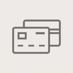 Einfache Abbildung zweier sich überlappender Kreditkarten, wobei eine Karte vorne liegt und die andere teilweise dahinter sichtbar ist. Die Karten sind in einem minimalistischen, umrissenen Stil auf einem schlichten Hintergrund dargestellt.