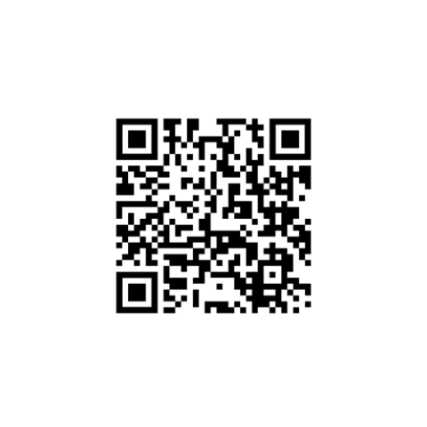 Ein schwarzweißer QR-Code auf weißem Hintergrund.