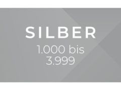 Grauer Hintergrund mit weißem Text „SILBER 1.000 bis 3.999.