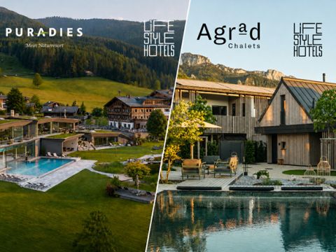 Textlogo mit der Aufschrift „LIFESTYLE HOTELS“ in einer modernen, minimalistischen schwarzen Schriftart auf hellem Hintergrund.