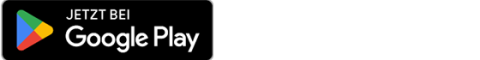 Das Google Play-Logo mit dem deutschen Text „JETZT BEI Google Play“ auf einem schwarzen Rechteck, das Nutzer dazu animiert, eine App von Google Play herunterzuladen.