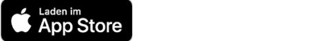 Schwarze Schaltfläche „Laden im App Store“ mit weißem Apple-Logo, die auf einen Download-Link für den App Store in deutscher Sprache hinweist.