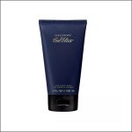 Eine blaue Tube „Davidoff Cool Water Hair & Body Wash“, 150 ml, mit gold-weißer Beschriftung vor einem schlichten weißen Hintergrund.