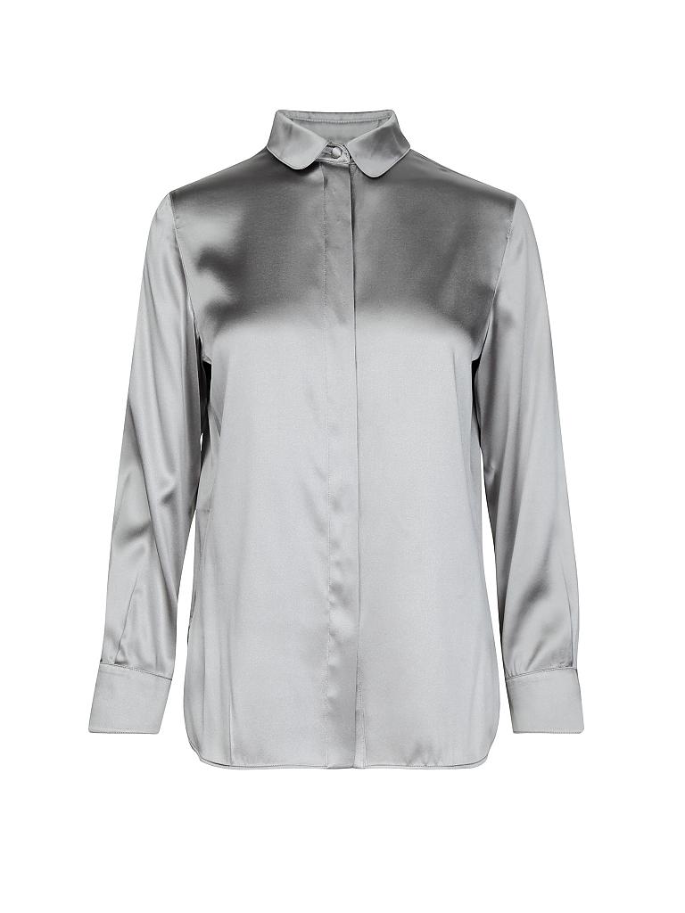 Armani Collezioni Seiden Bluse Grau 36