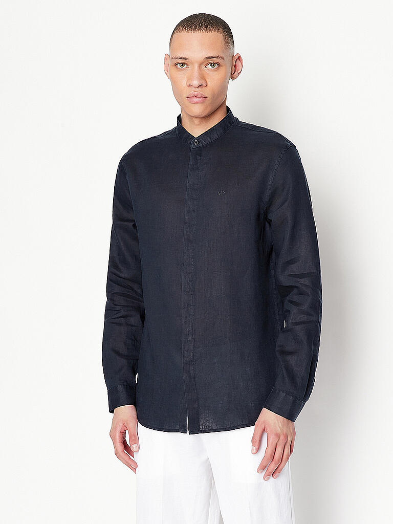 ARMANI EXCHANGE | Leinenhemd Regular Fit  | blau