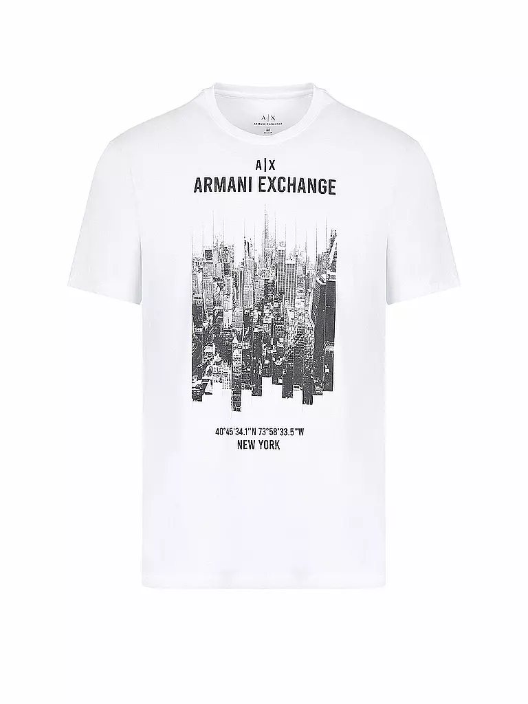 ARMANI EXCHANGE | T-Shirt SKYLINE MANHATTEN | weiss