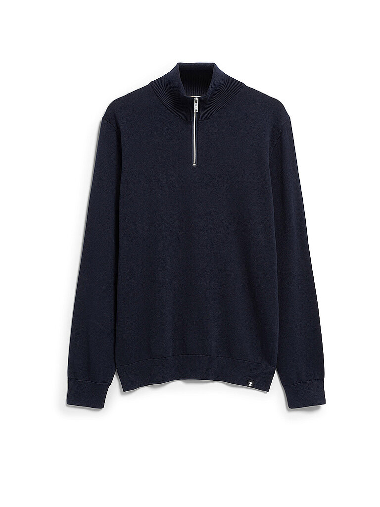 ARMEDANGELS Troyer Pullover FAABES blau | L