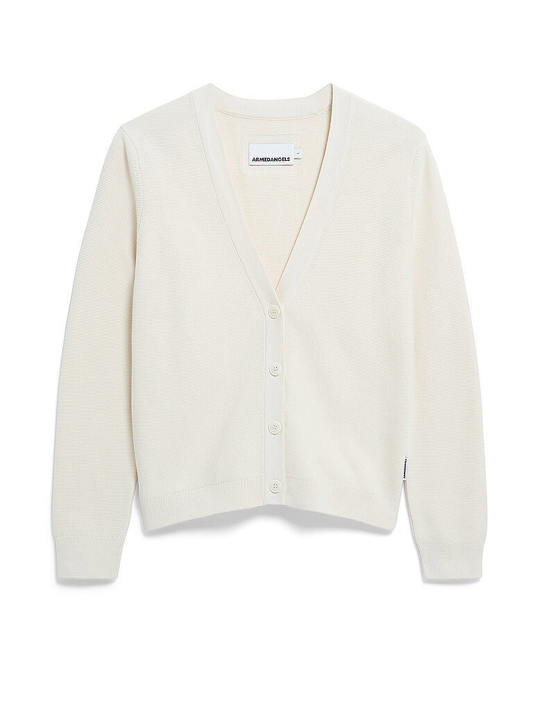 ARMEDANGELS Damen Strickjacke aus Bio-Baumwolle MENAAL Regular Fit Oatmilk XL