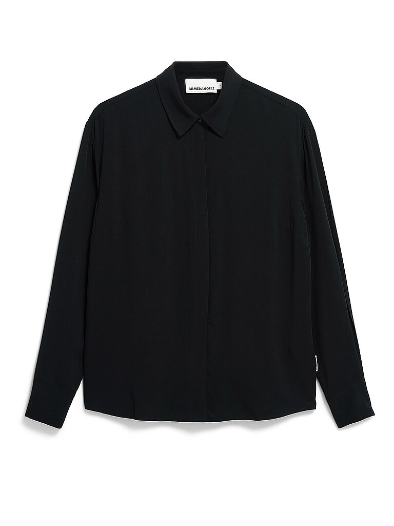 ARMEDANGELS Damen Bluse aus LENZING™ ECOVERO™ Viskose LARISAANA Relaxed Fit Black L