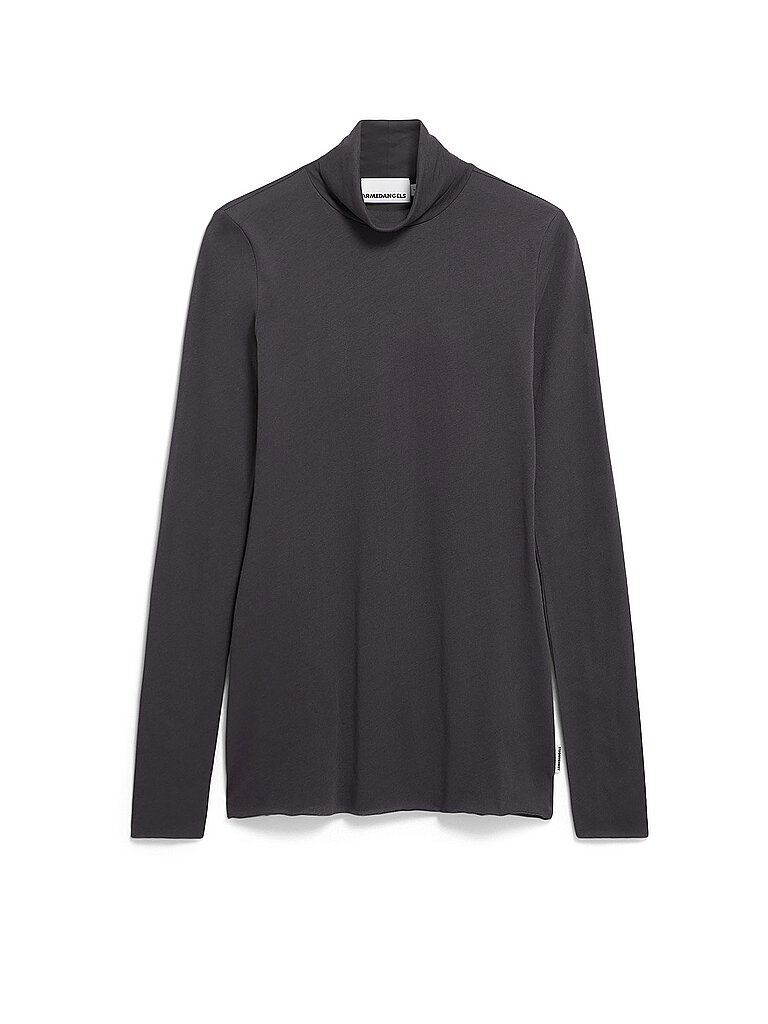 ARMEDANGELS Damen Longsleeve aus Bio-Baumwolle GRAZILIANAA Soft Slim Fit Dark Steel XL