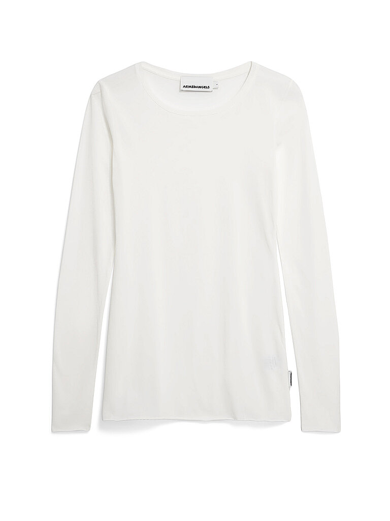 ARMEDANGELS Damen Longsleeve aus Bio-Baumwolle EINIAARA Soft Slim Fit Off White L