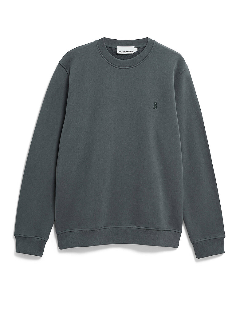 ARMEDANGELS Herren Sweatshirt aus Bio-Baumwolle BAARO Loop Regular Fit Space Steel M