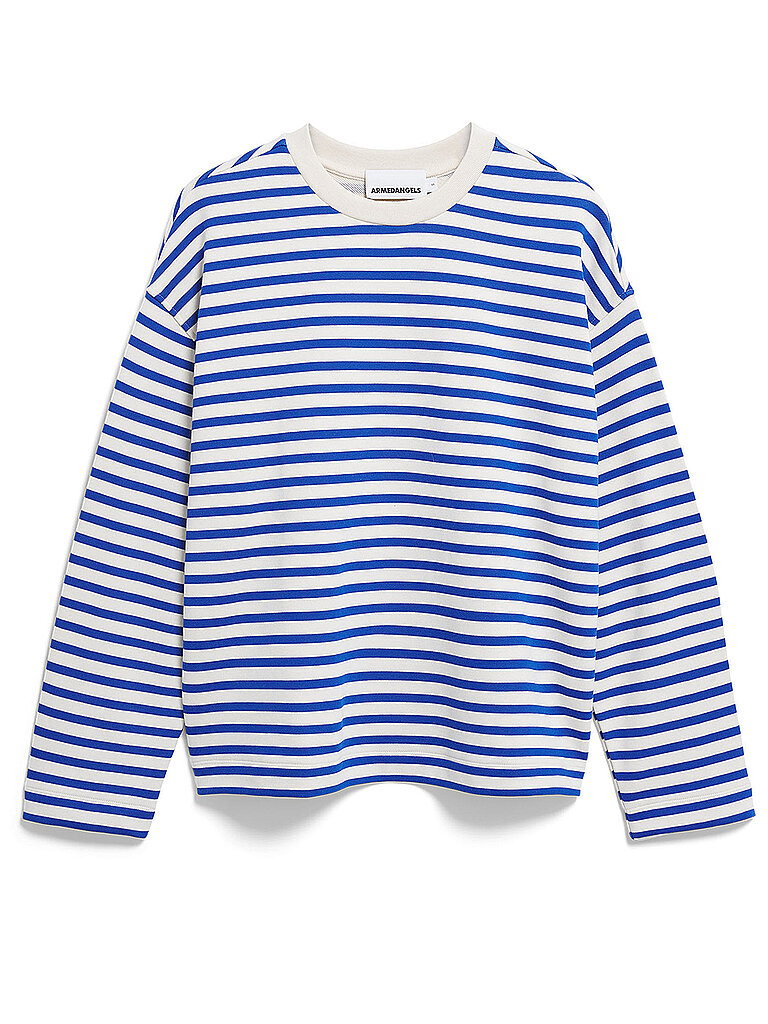 ARMEDANGELS Sweater Oversized Fit FRANKAA  STRIPES creme | S