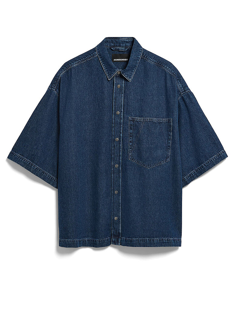 ARMEDANGELS Jeanshemd  dunkelblau | L