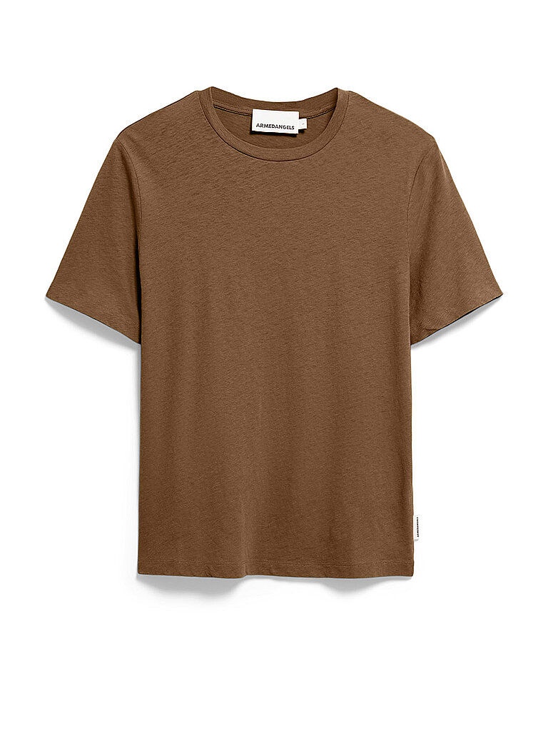 ARMEDANGELS T-Shirt LUALAA LINEN  braun | L