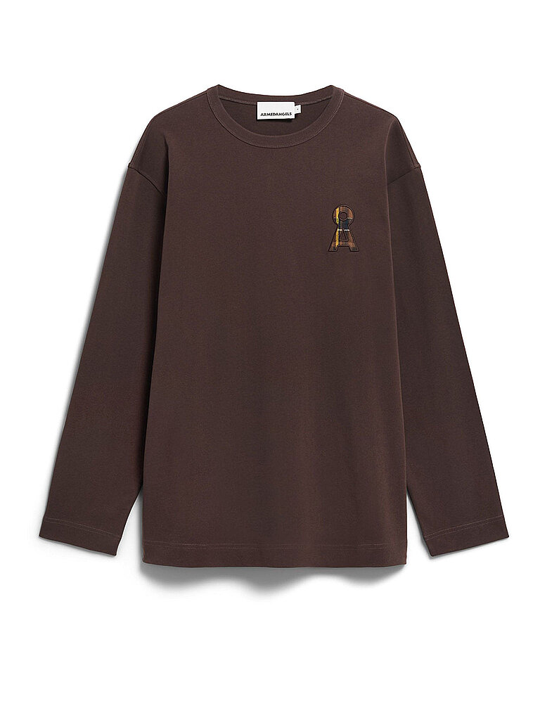 ARMEDANGELS Langarmshirt MAARKOS braun | L