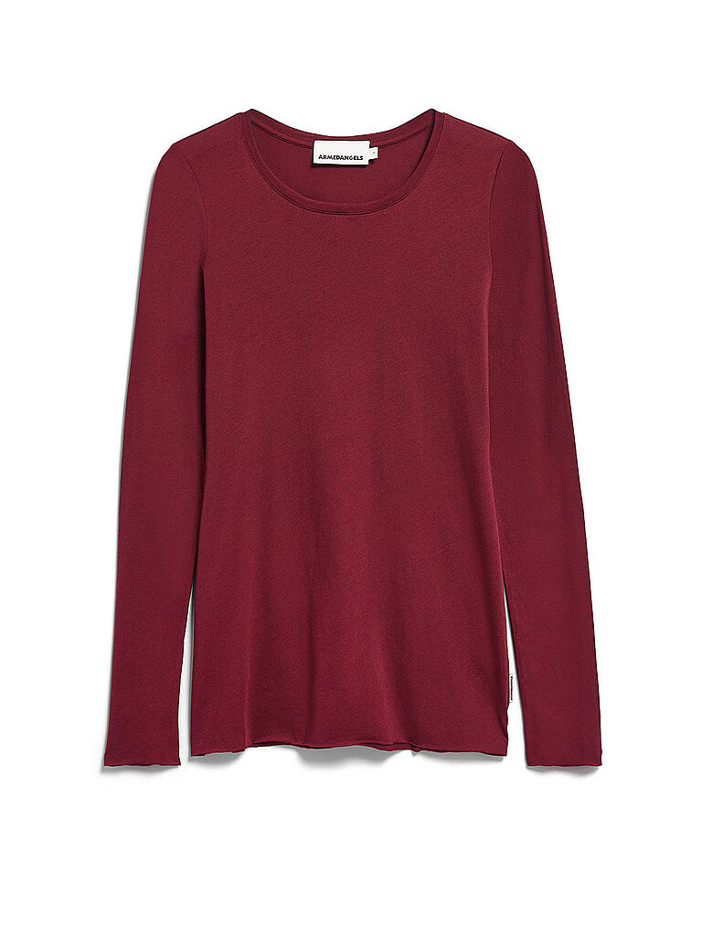 ARMEDANGELS Langarmshirt EINIAARA dunkelrot | S