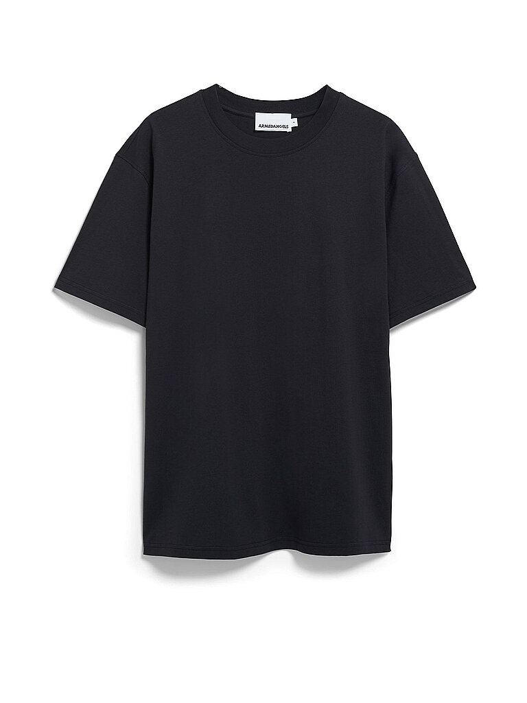 ARMEDANGELS Herren T-Shirt aus Bio-Baumwolle MAARKOS MID Weight Relaxed Fit Black M