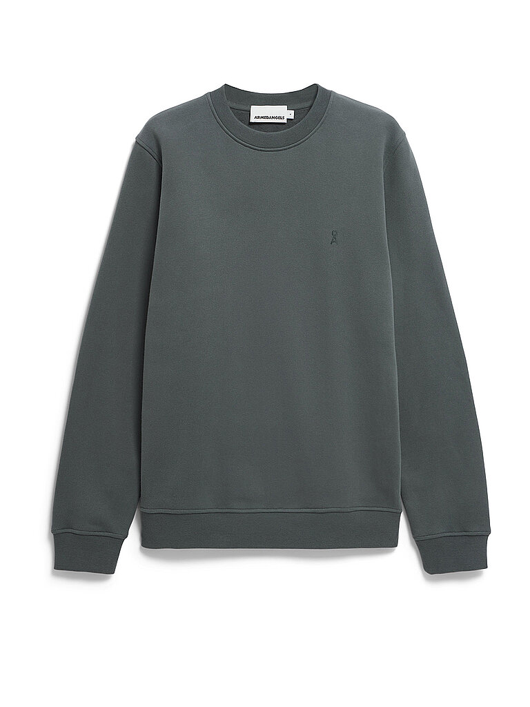 ARMEDANGELS Herren Sweatshirt aus Bio-Baumwolle BAARO Fleece Regular Fit Space Steel L