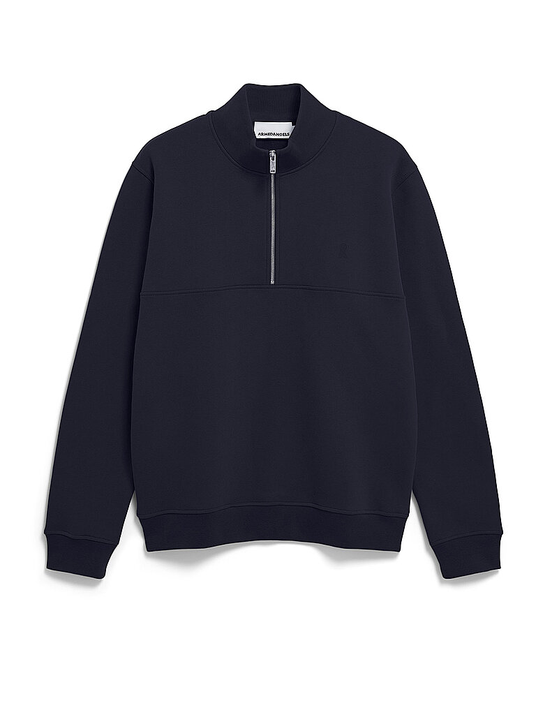 ARMEDANGELS Herren Sweatshirt aus Bio-Baumwolle WAARLO Fleece Regular Fit Night Sky S