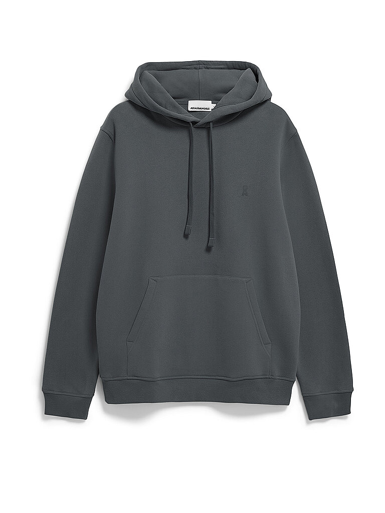 ARMEDANGELS Herren Sweathoodie aus Bio-Baumwolle PAARLO Fleece Regular Fit Space Steel L